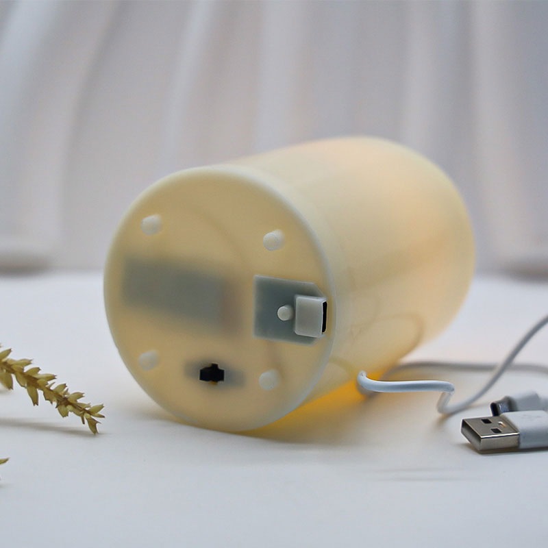 Mayone-Candle,-Diameter-3-inch-Flickering-Flameless-Candle,-Melting-Edge-Warm-White-Light,-Rechargeable-Battery-Timer-Control(5)