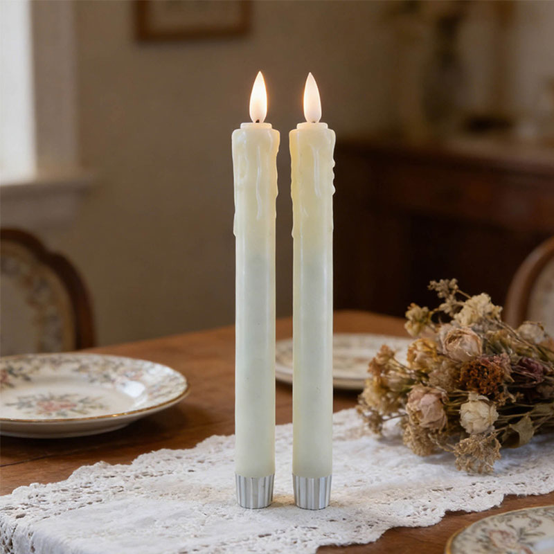 Mayone-Candle-Drip-Wax-Flameless-Candle-with-Remote-and-Timer-Real-Wax-Battery-Candlesticks3