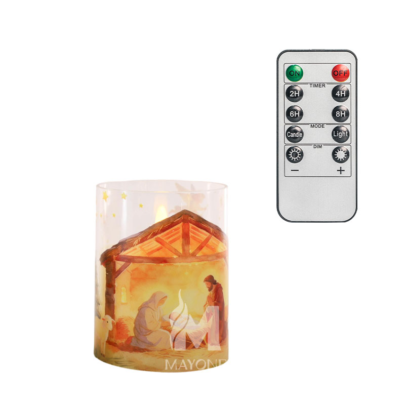 Mayone-Candle-Flameless-Christmas-Candles-with-Remote-Timer-Diammable-Candle-Impression-Design-Led-Candle-Lights3