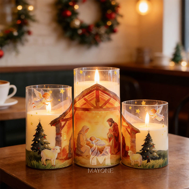 Mayone-Candle-Flameless-Christmas-Candles-with-Remote-Timer-Diammable-Candle-Impression-Design-Led-Candle-Lights4