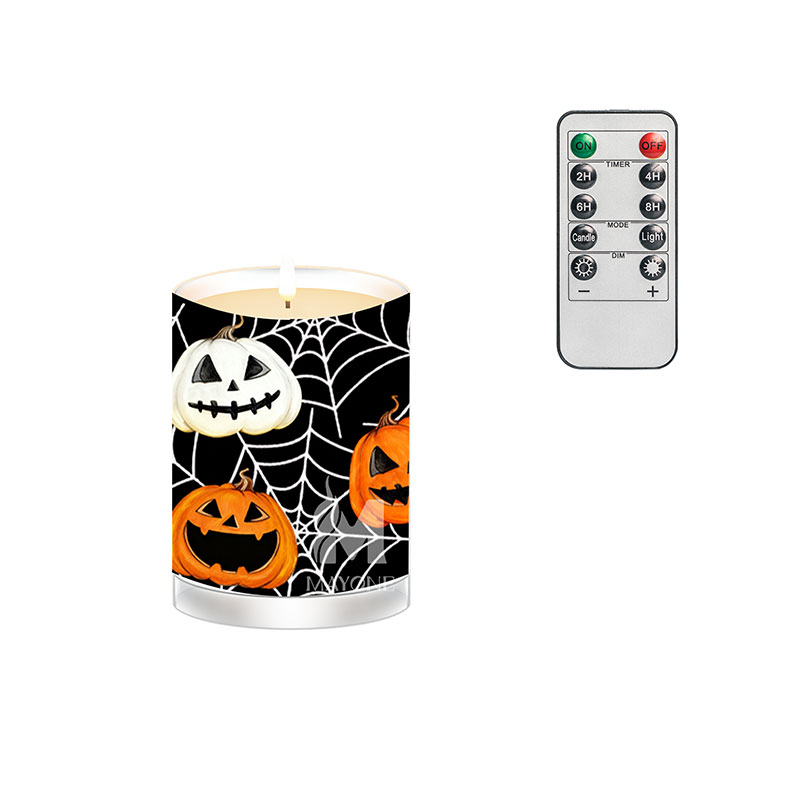 Mayone-Candle-For-Halloween-Day-Fake-Flameless-Candle-with-Timer-Remote-Pillar-Candle-Battery-Operated4