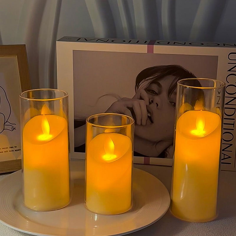 Mayone-Candle-Realistic-Flameless-Candle-Melted-Top-Battery-Operated-Candle-with-Remote-and-Timer-Pack-of-5-set2