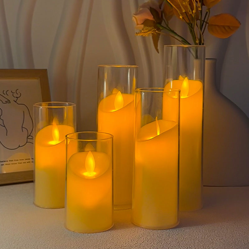 Mayone-Candle-Realistic-Flameless-Candle-Melted-Top-Battery-Operated-Candle-with-Remote-and-Timer-Pack-of-5-set4