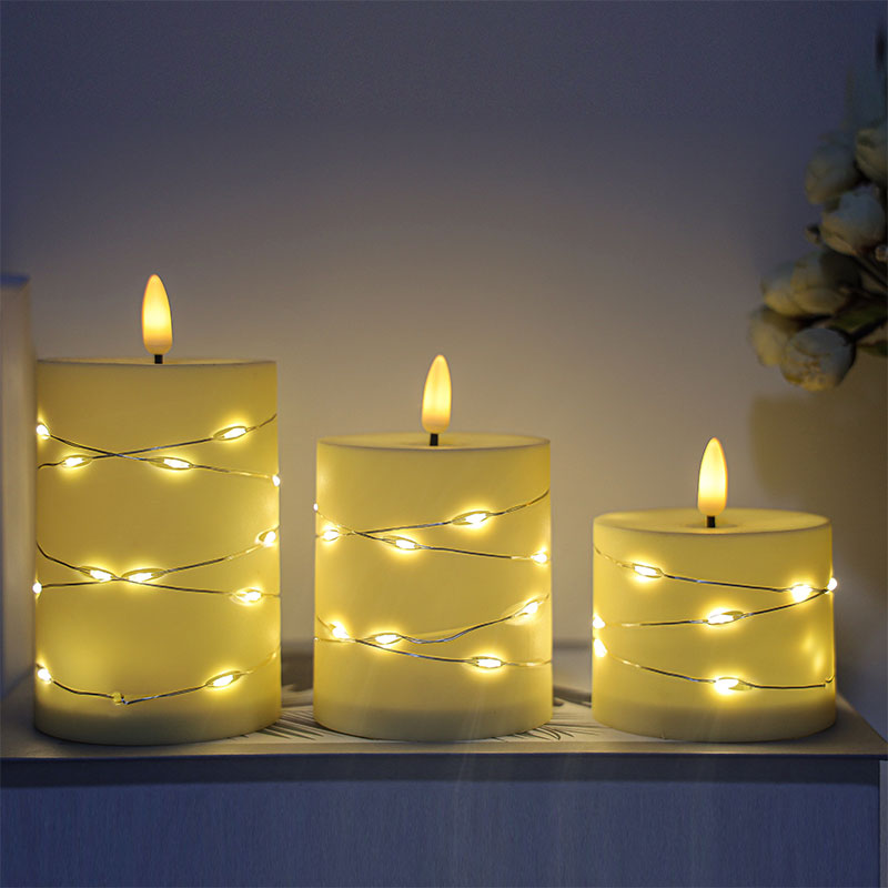 Mayone-Candle-White-LED-Flameless-Candle-with-Embedded-Star-Light-String,-3-Piece-LED-Candle,-with-10-Key-Remote-Control,-24-Hour-Timer-Function2