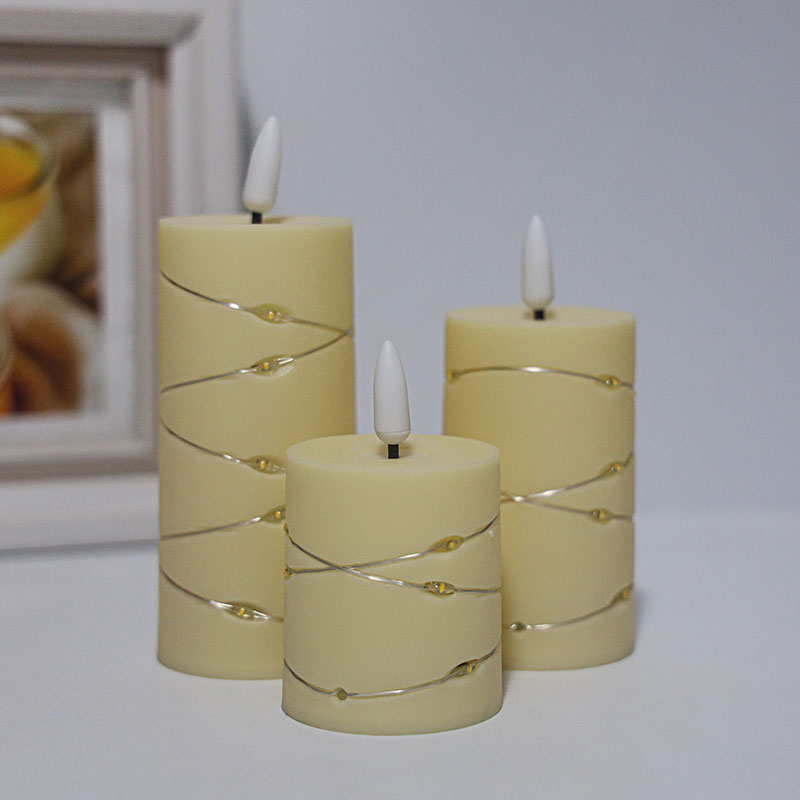 Mayone-Candle-with-Embedded-Star-String-Fairy-Lights-Flameless-Candle-with-Remote-and-Timer4