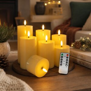 flameless pillar candles