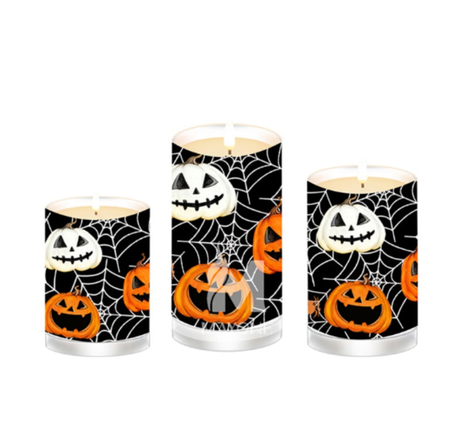 halloween flameless pillar candles